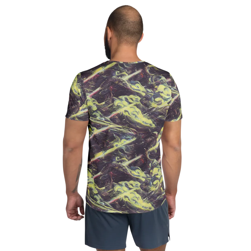 Vortex Garden on Men's Athletic T-Shirt — Back