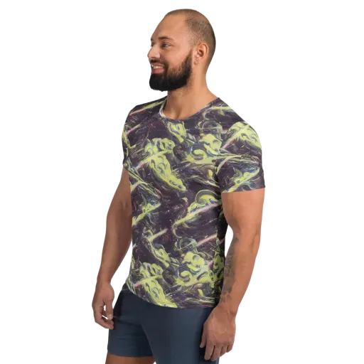 Vortex Garden on a Men's Athletic T-Shirt