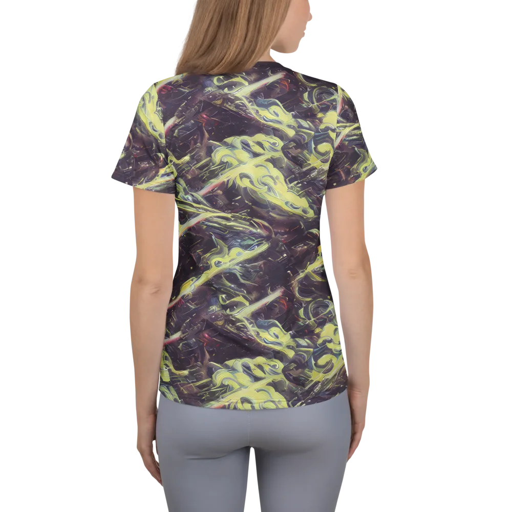 Vortex Garden on Women's Athletic T-Shirt — Back