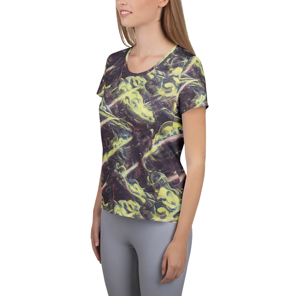 Vortex Garden on Women's Athletic T-Shirt — Left