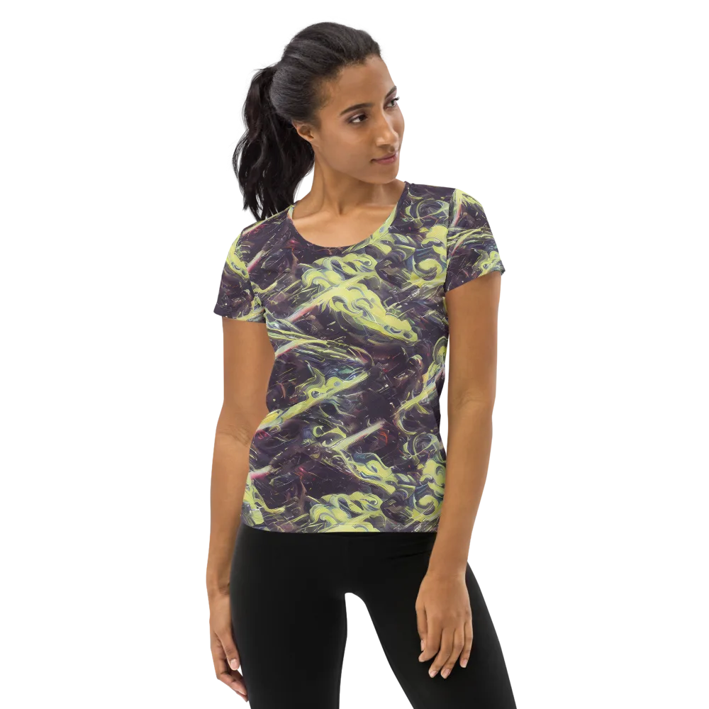 Vortex Garden on Women's Athletic T-Shirt — Front