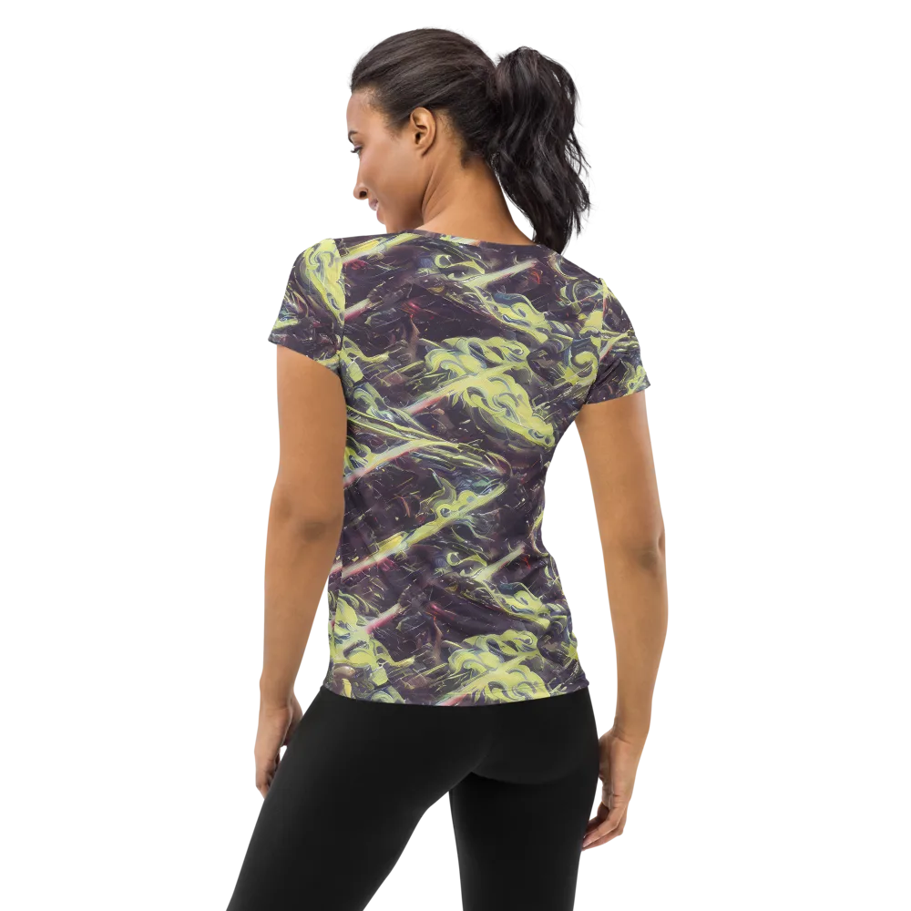 Vortex Garden on Women's Athletic T-Shirt — Back