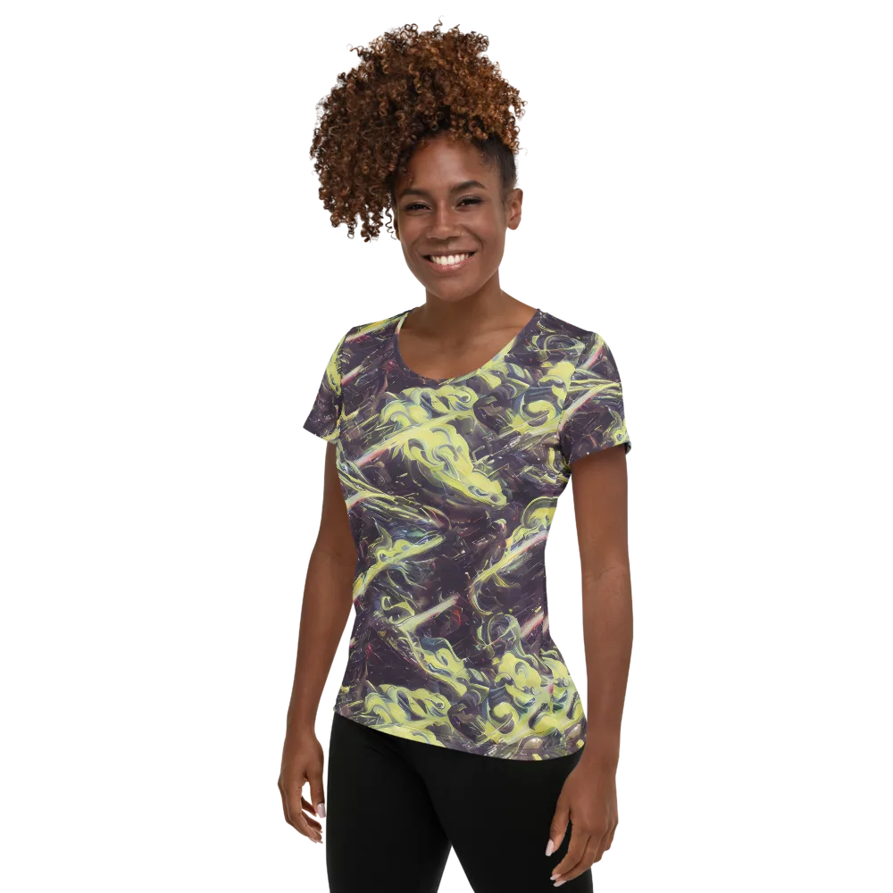 Vortex Garden on Women's Athletic T-Shirt — Left