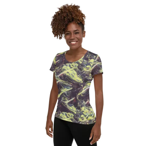 Vortex Garden on a Women's Athletic T-Shirt