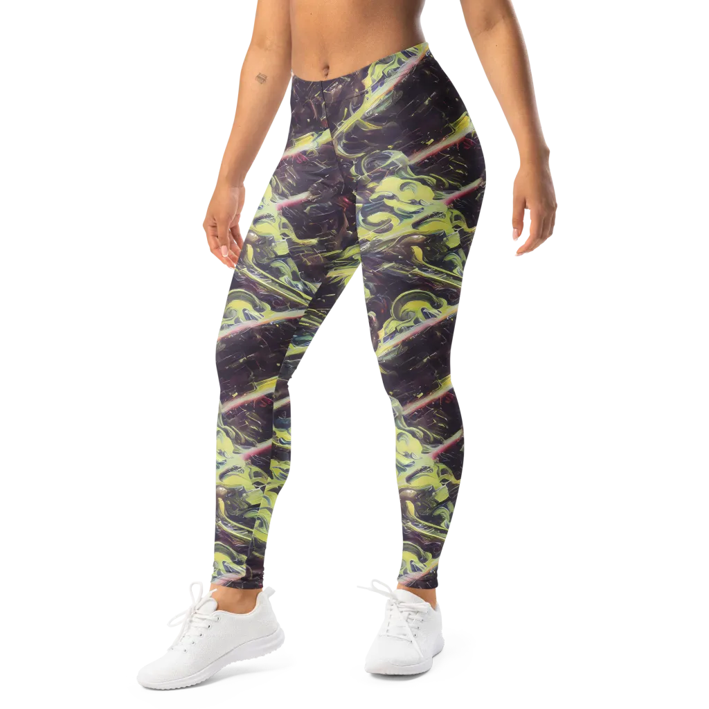 Vortex Garden on Leggings — Left Front