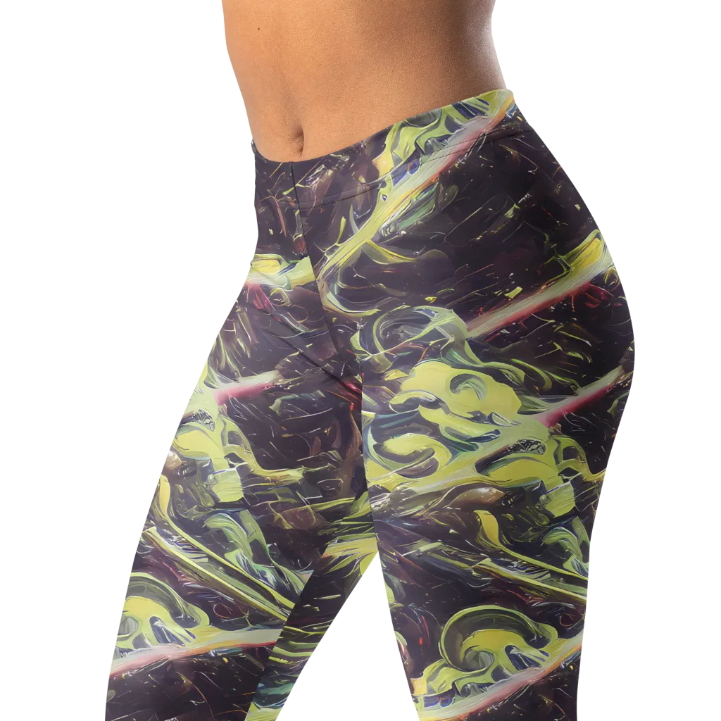 Vortex Garden on Leggings — Left Front