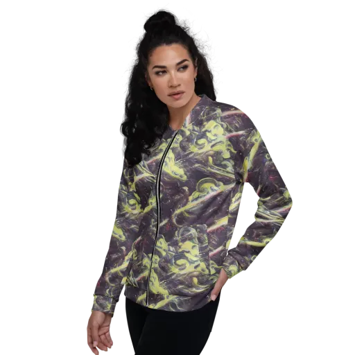 Vortex Garden on a Bomber Jacket