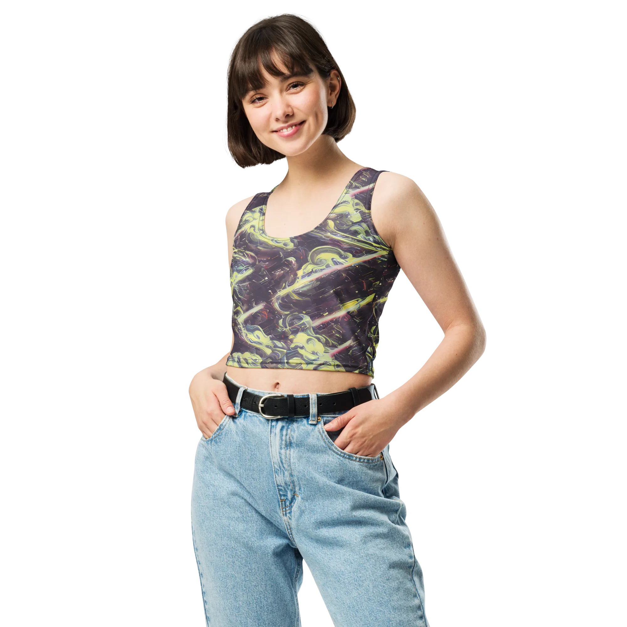 Vortex Garden on Crop Top — Front