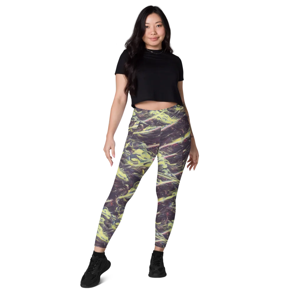 Vortex Garden on Leggings with Pockets — Front