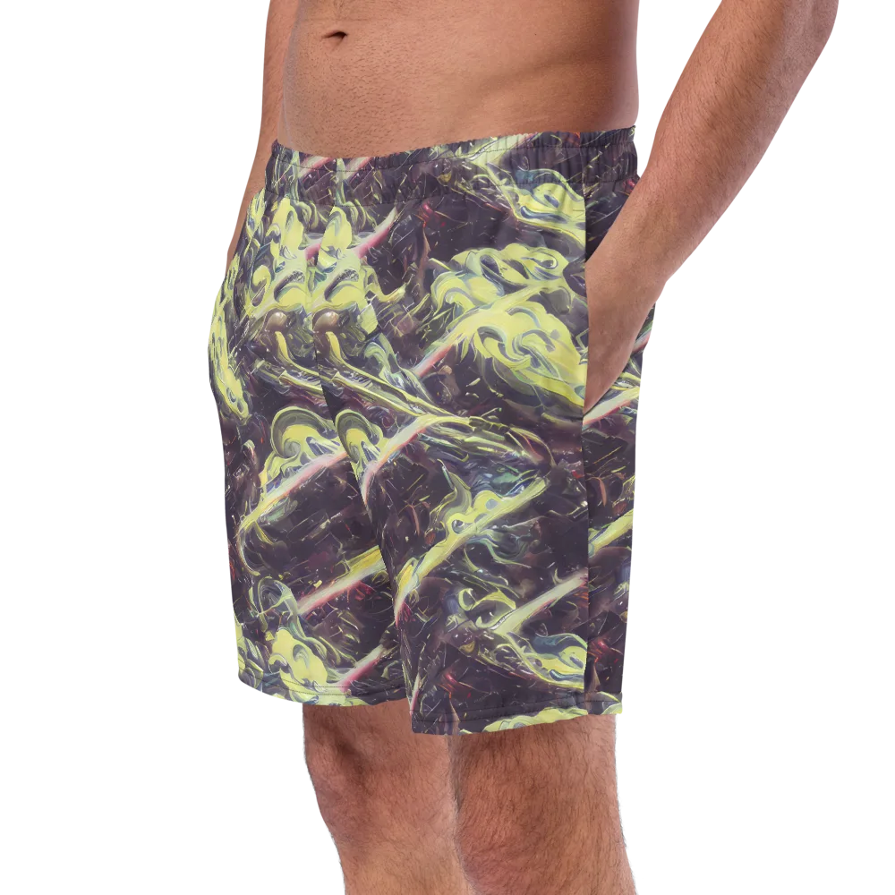 Vortex Garden on Swim Trunks — Left Front