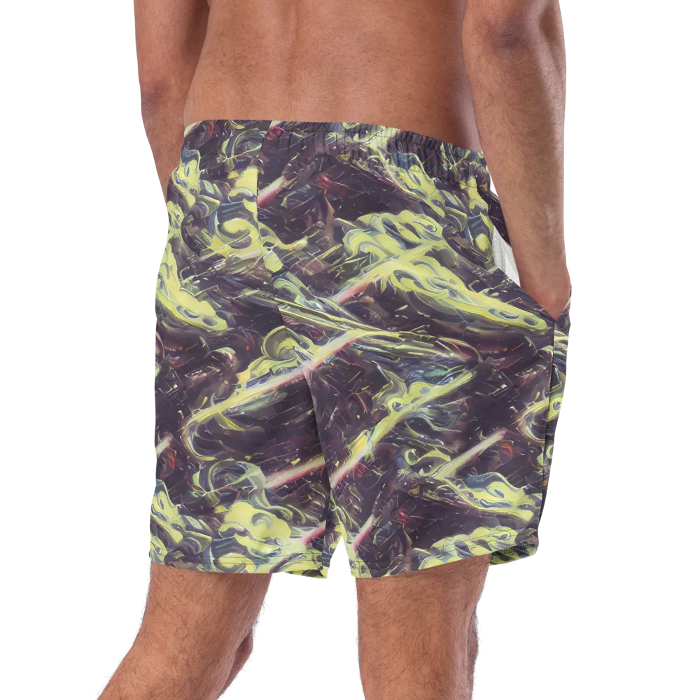 Vortex Garden on Swim Trunks — Right Back