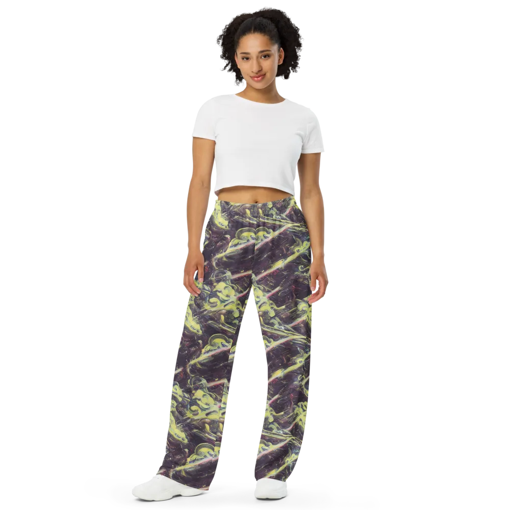 Vortex Garden on Wide-Leg Pants — Front