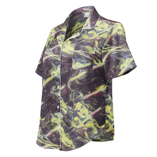 Vortex Garden on a Women's Short Sleeve Pajama Top
