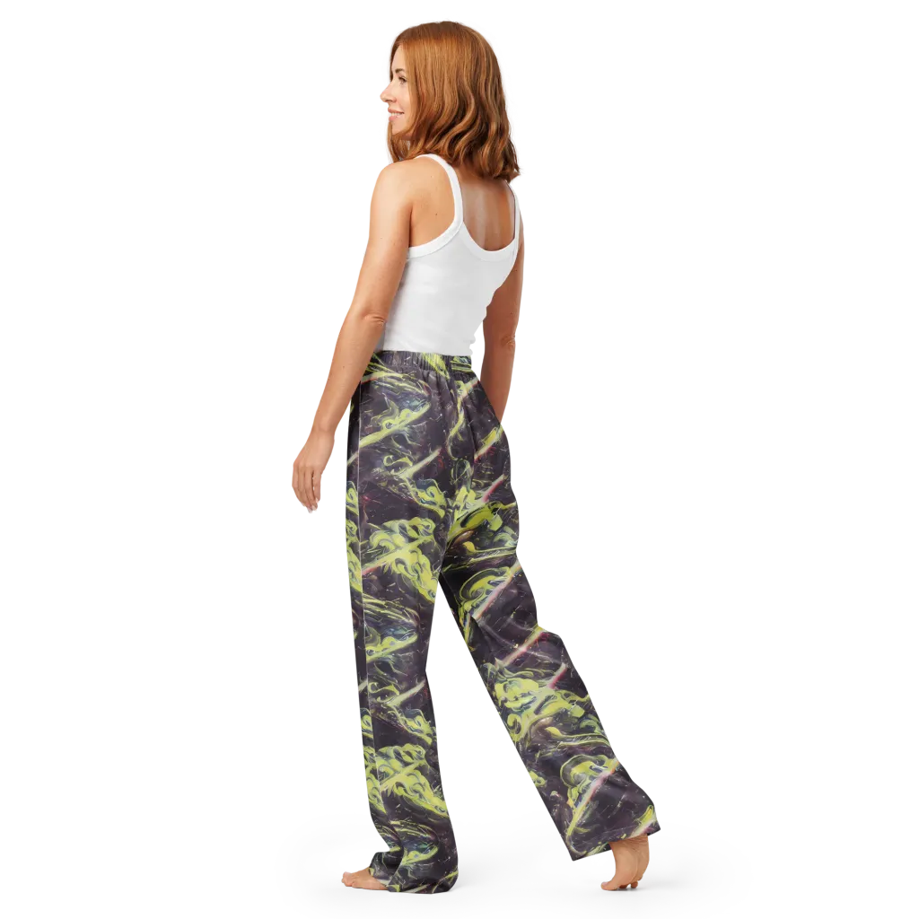 Vortex Garden on Women's Pajama Pants — Back