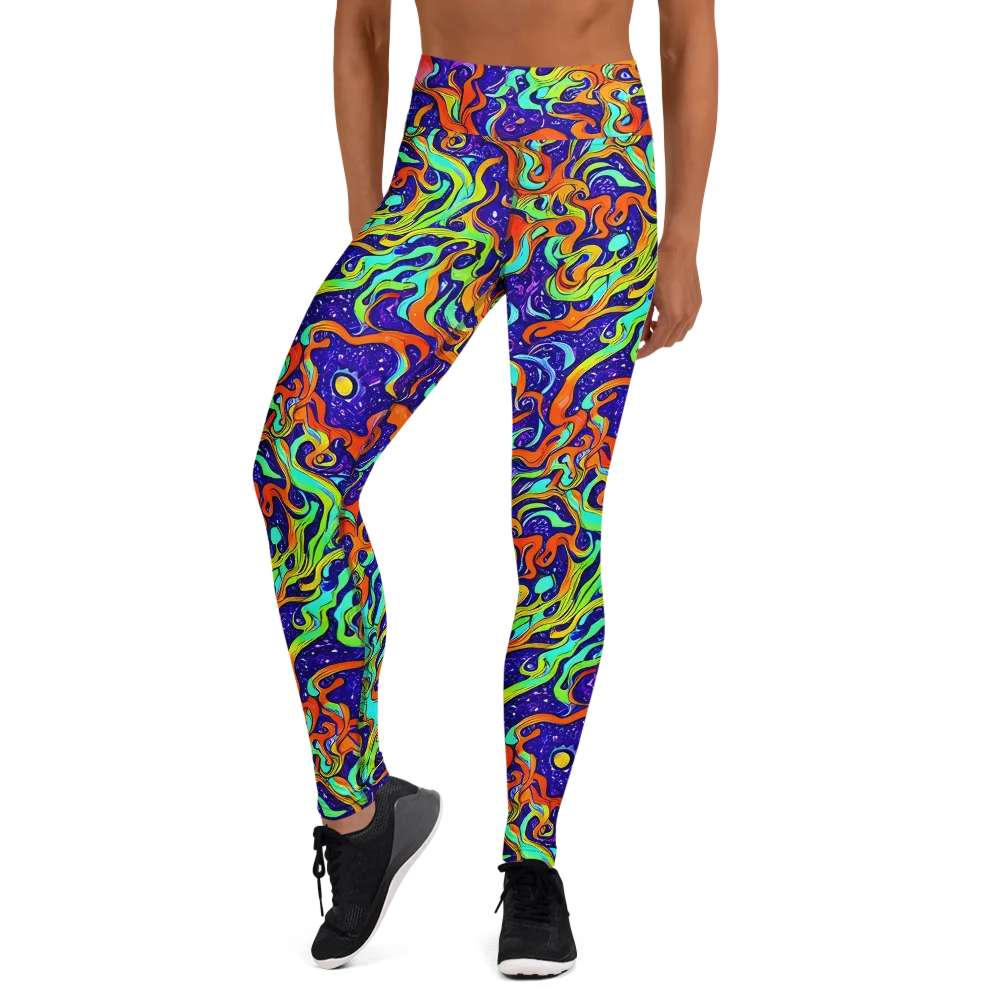 Lava Lagoon on Yoga Leggings — Front