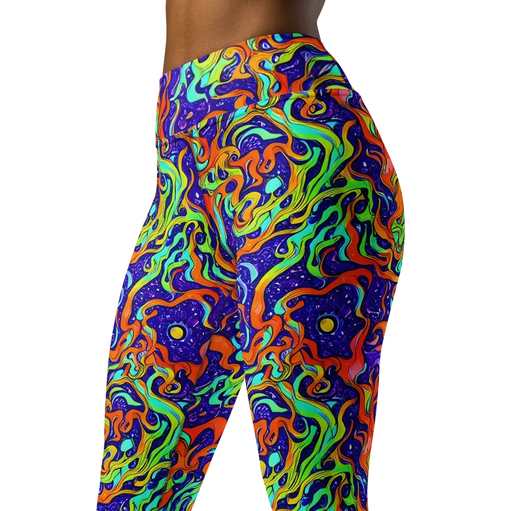 Lava Lagoon on Yoga Leggings — Left Front