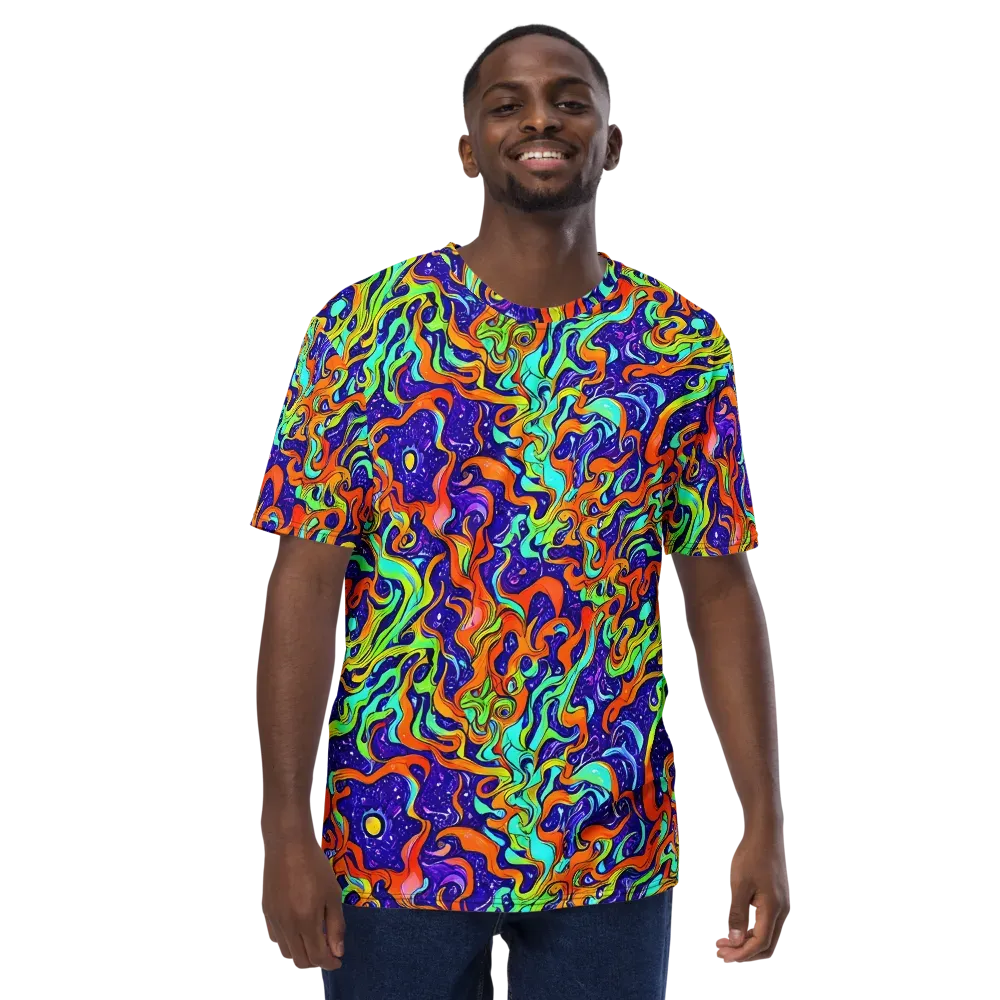 Lava Lagoon on Men's Crew Neck T-Shirt — Front