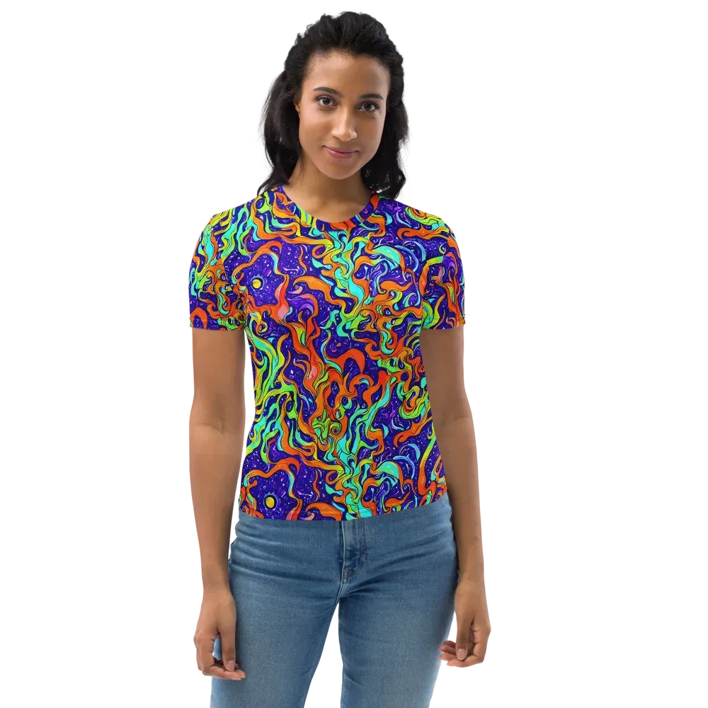 Lava Lagoon on Women's Crew Neck T-Shirt — Front