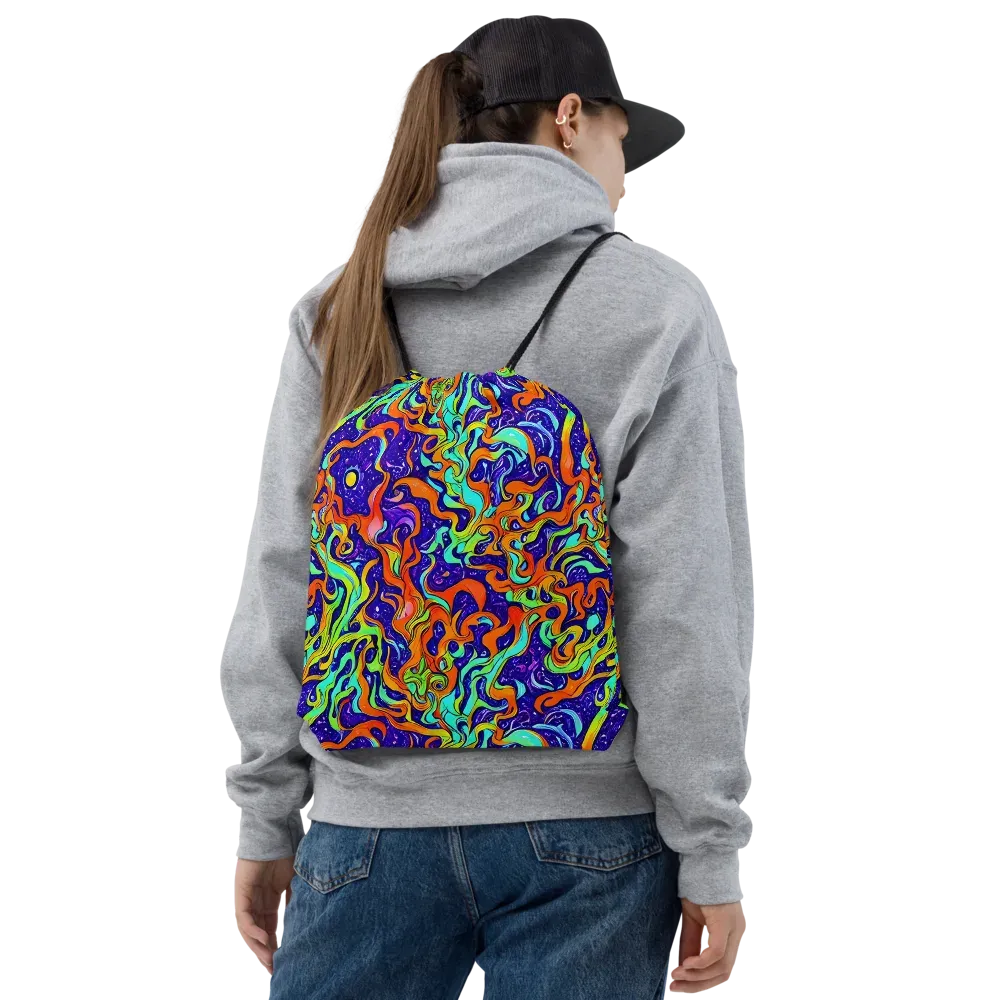 Lava Lagoon on Drawstring Bag — Front