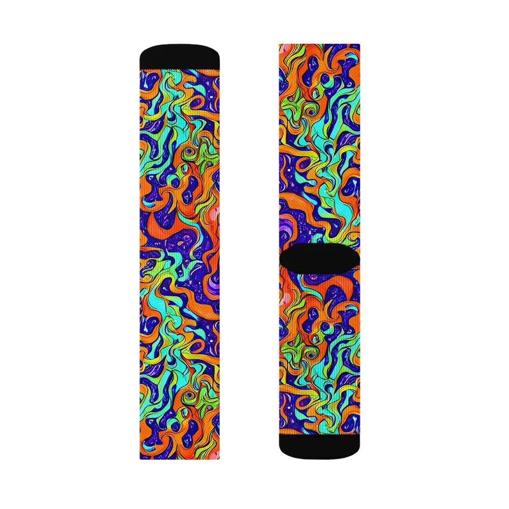 Lava Lagoon on Socks — Left Sock