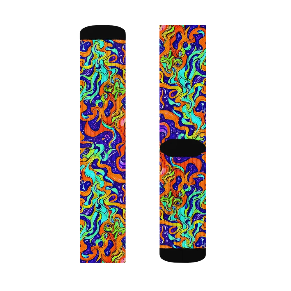 Lava Lagoon on Socks — Right Sock