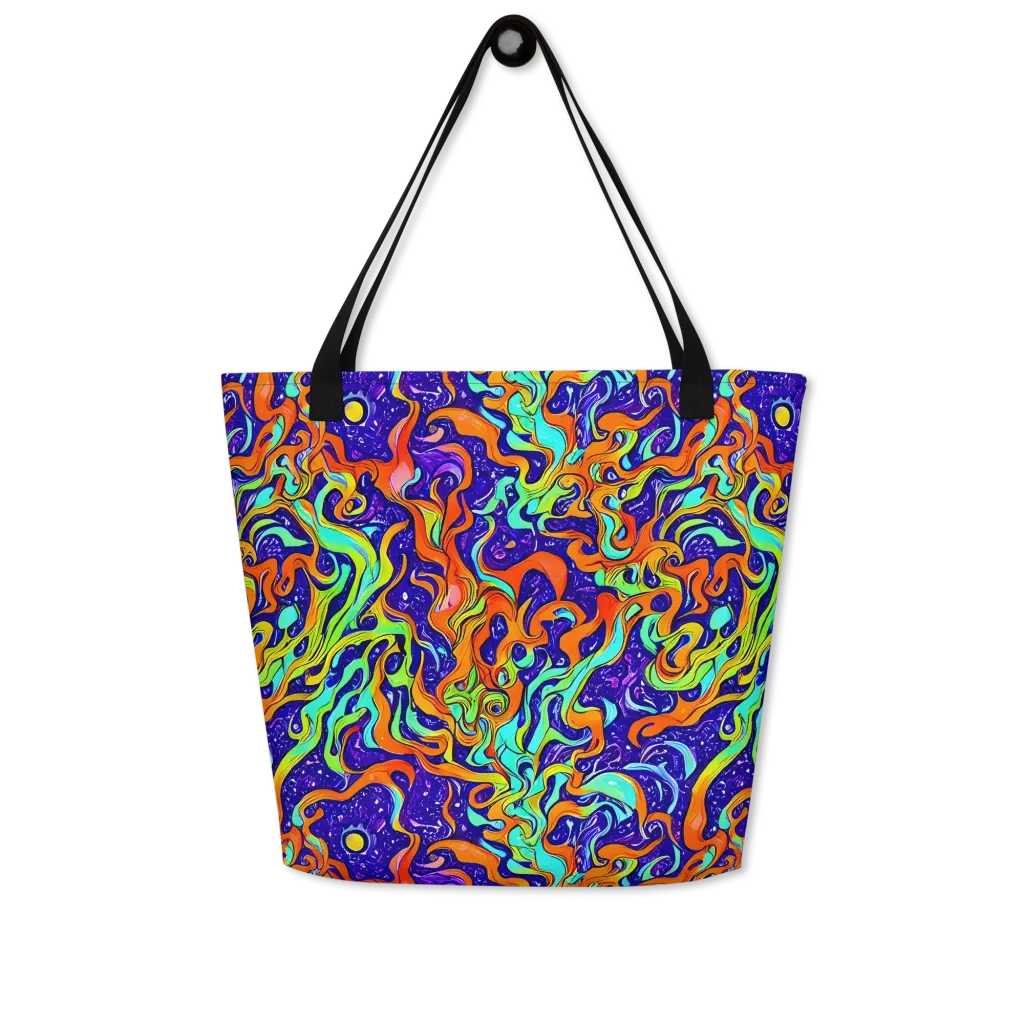 Lava Lagoon on Large Tote Bag W/ Pocket — Front