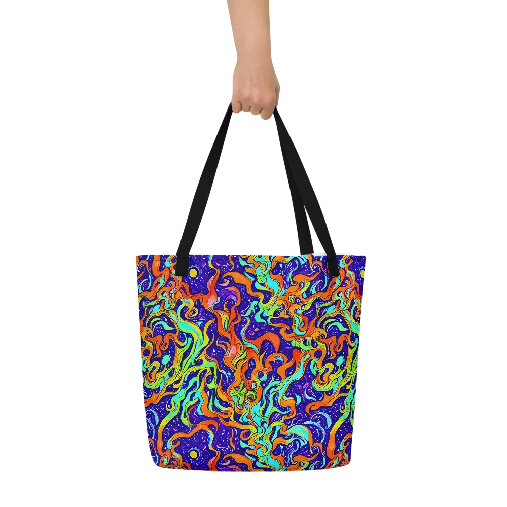 Lava Lagoon on Large Tote Bag W/ Pocket — Front