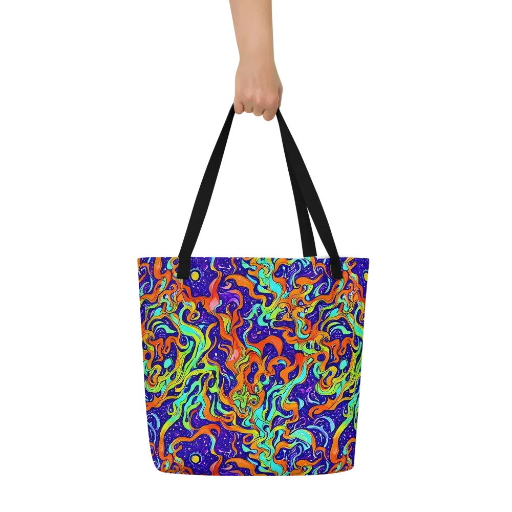 Lava Lagoon on Large Tote Bag W/ Pocket — Front
