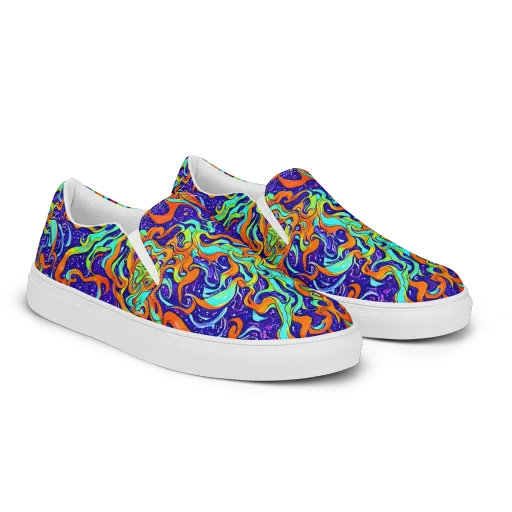 Lava Lagoon on a Women's Slip-On Canvas Shoes