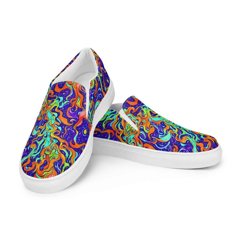 Lava Lagoon on Women's Slip-On Canvas Shoes — Left Front