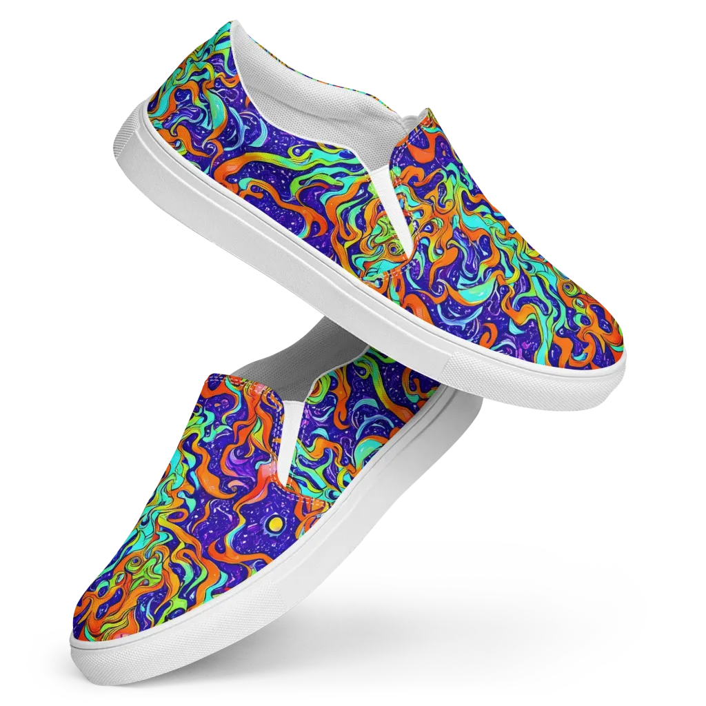 Lava Lagoon on Women's Slip-On Canvas Shoes — Front