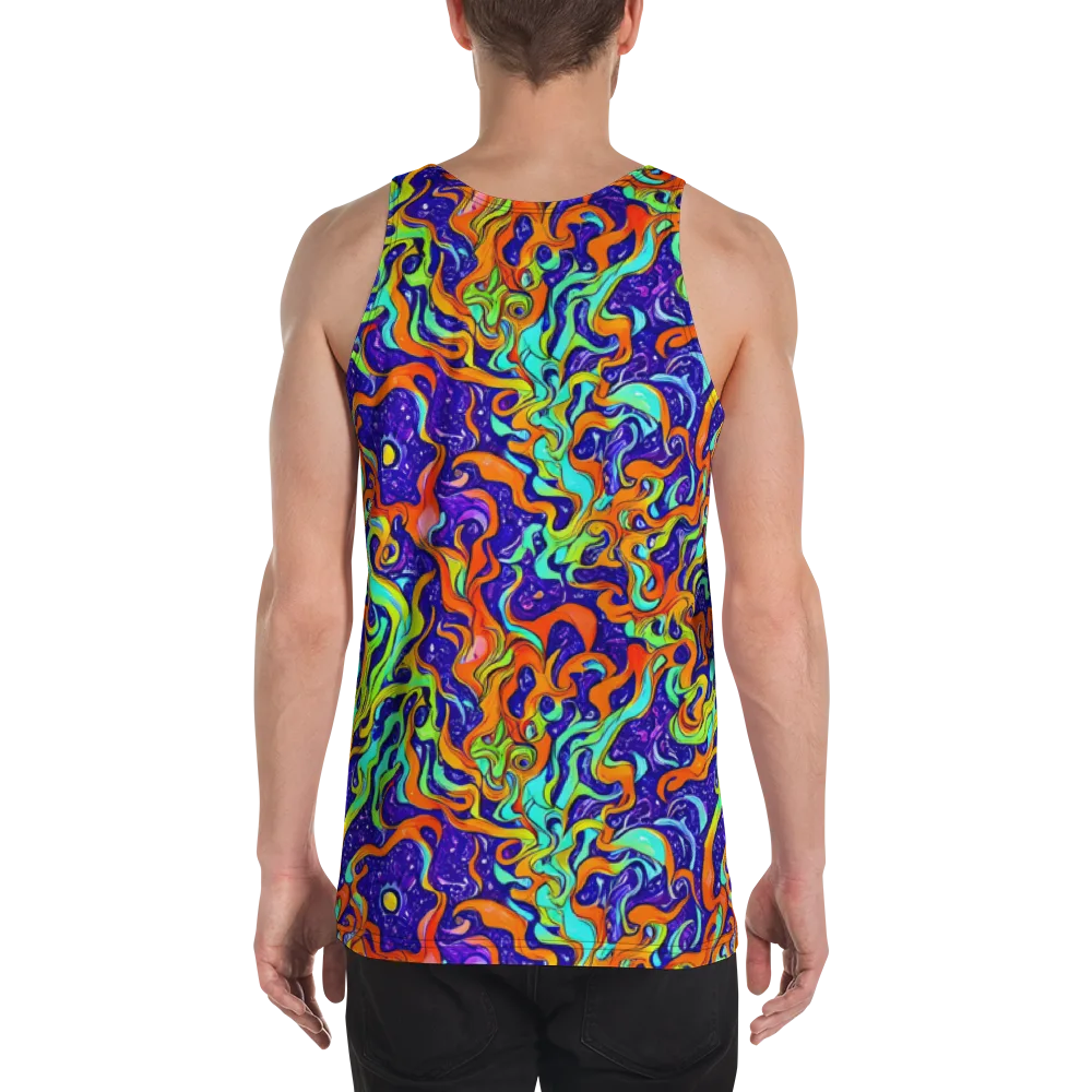 Lava Lagoon on Men's Tank Top — Back