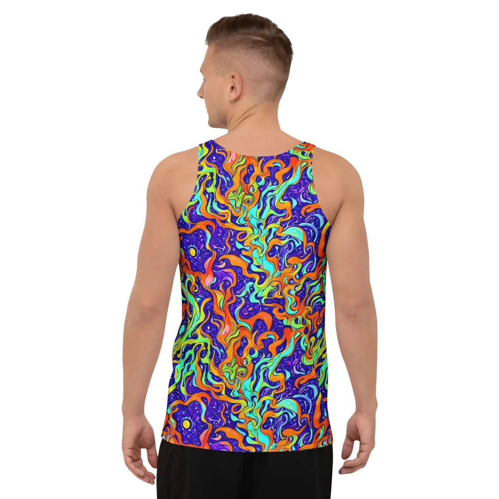 Lava Lagoon on Men's Tank Top — Back
