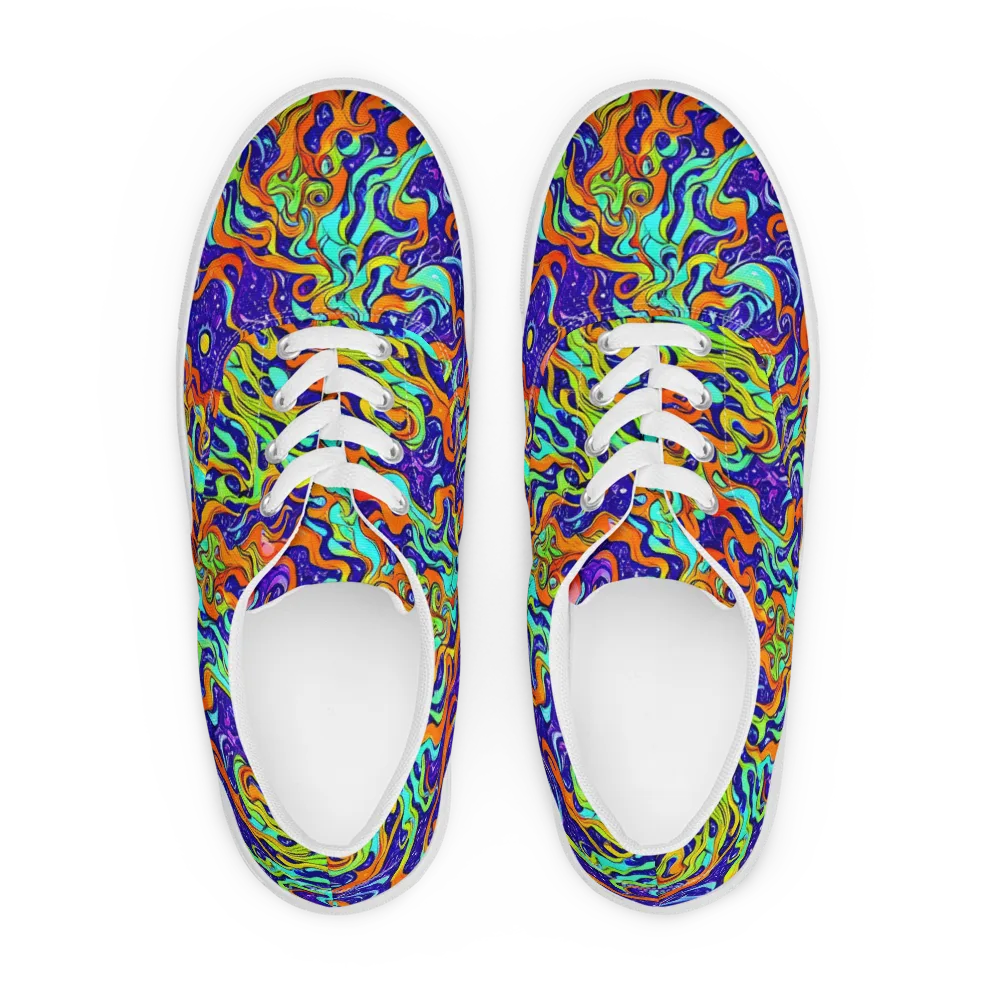 Lava Lagoon on Men's Lace-Up Canvas Shoes — Front