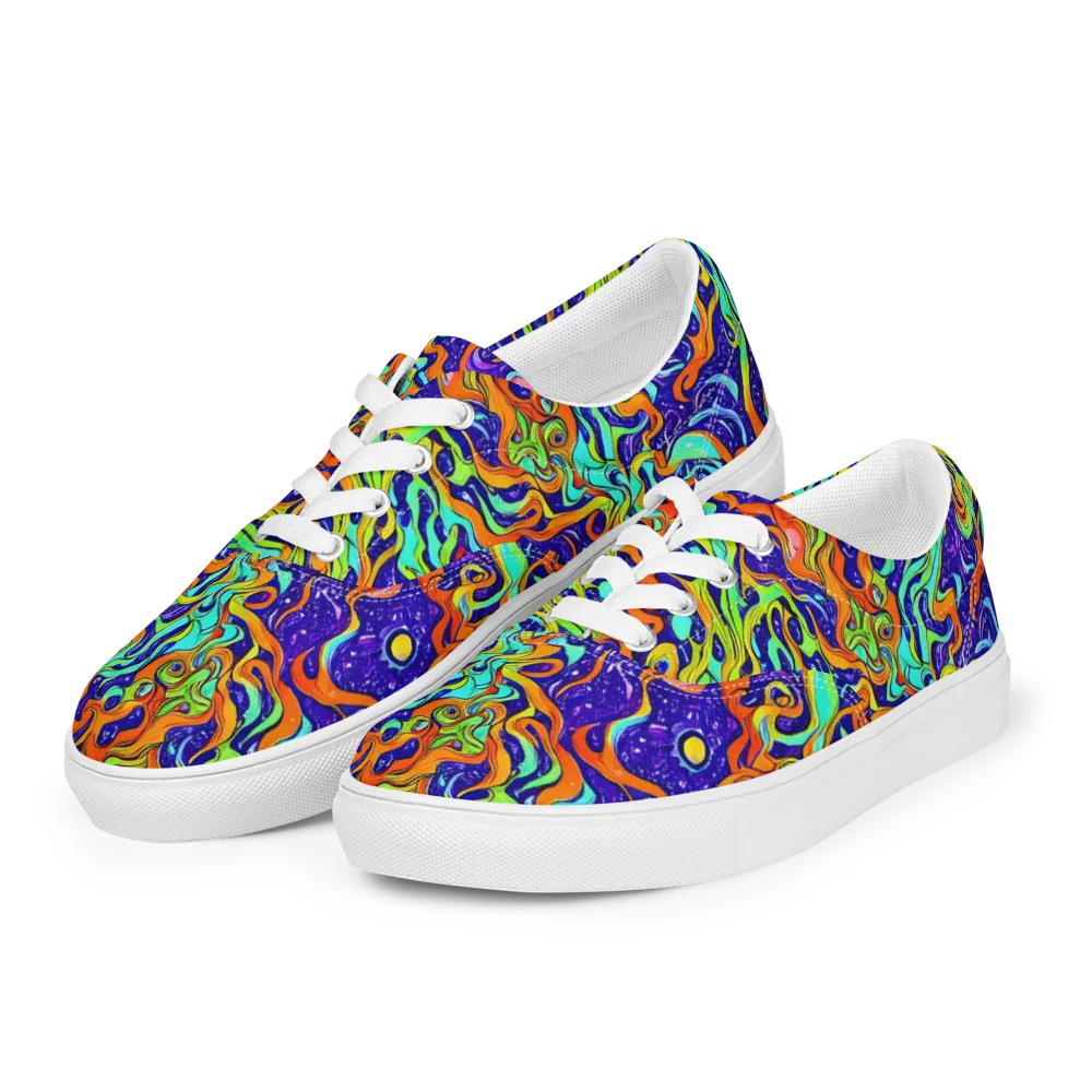 Lava Lagoon on Men's Lace-Up Canvas Shoes — Left Front