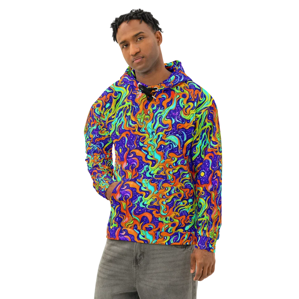 Lava Lagoon on Cotton Hoodie — Left Front