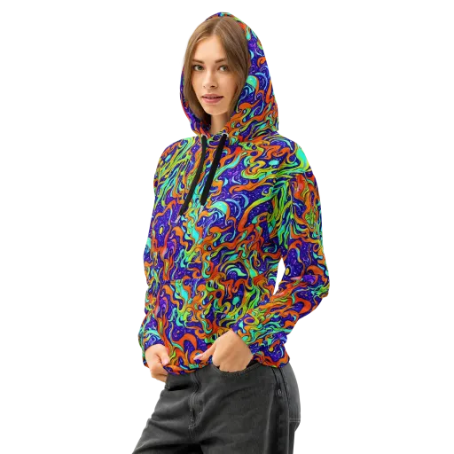 Lava Lagoon on a Cotton Hoodie
