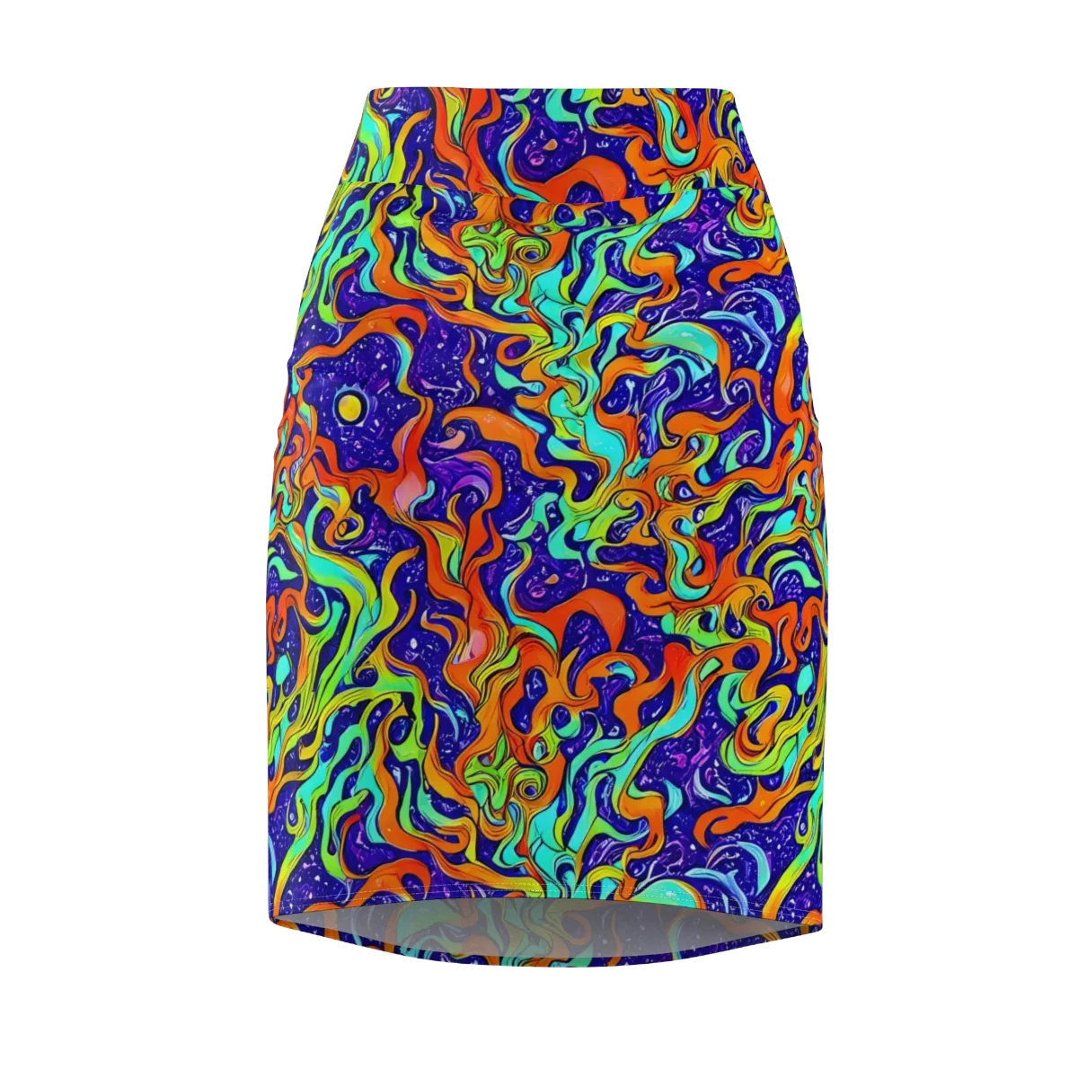 Lava Lagoon on Pencil Skirt — Front