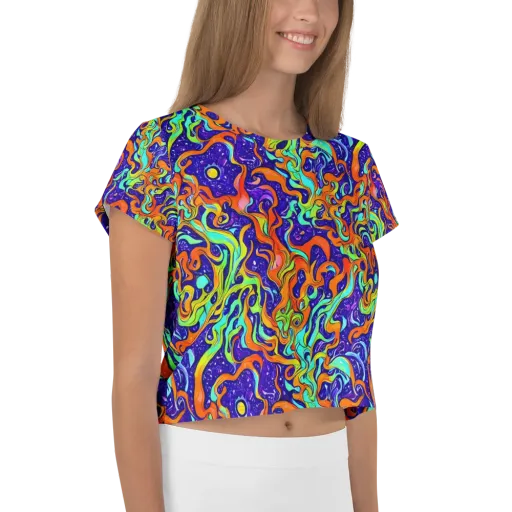Lava Lagoon on a Crop Tee