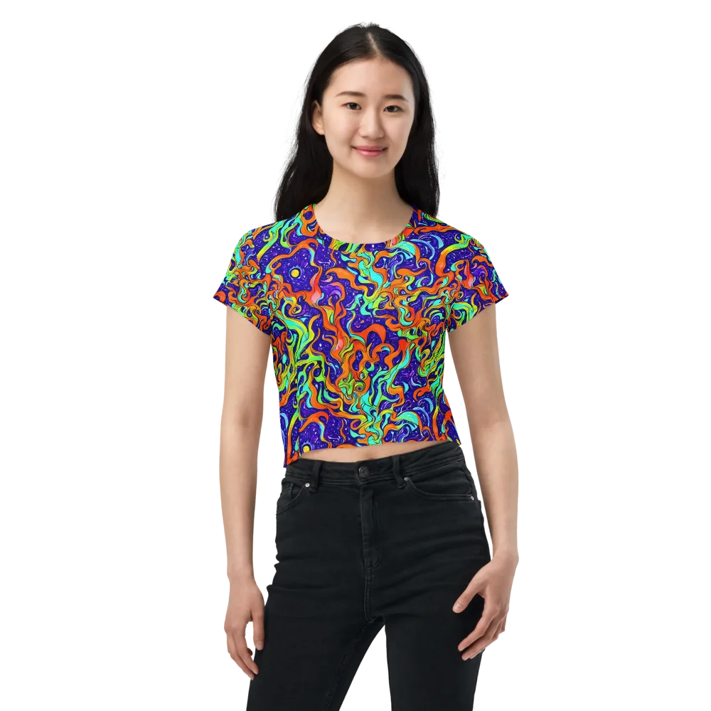 Lava Lagoon on Crop Tee — Front