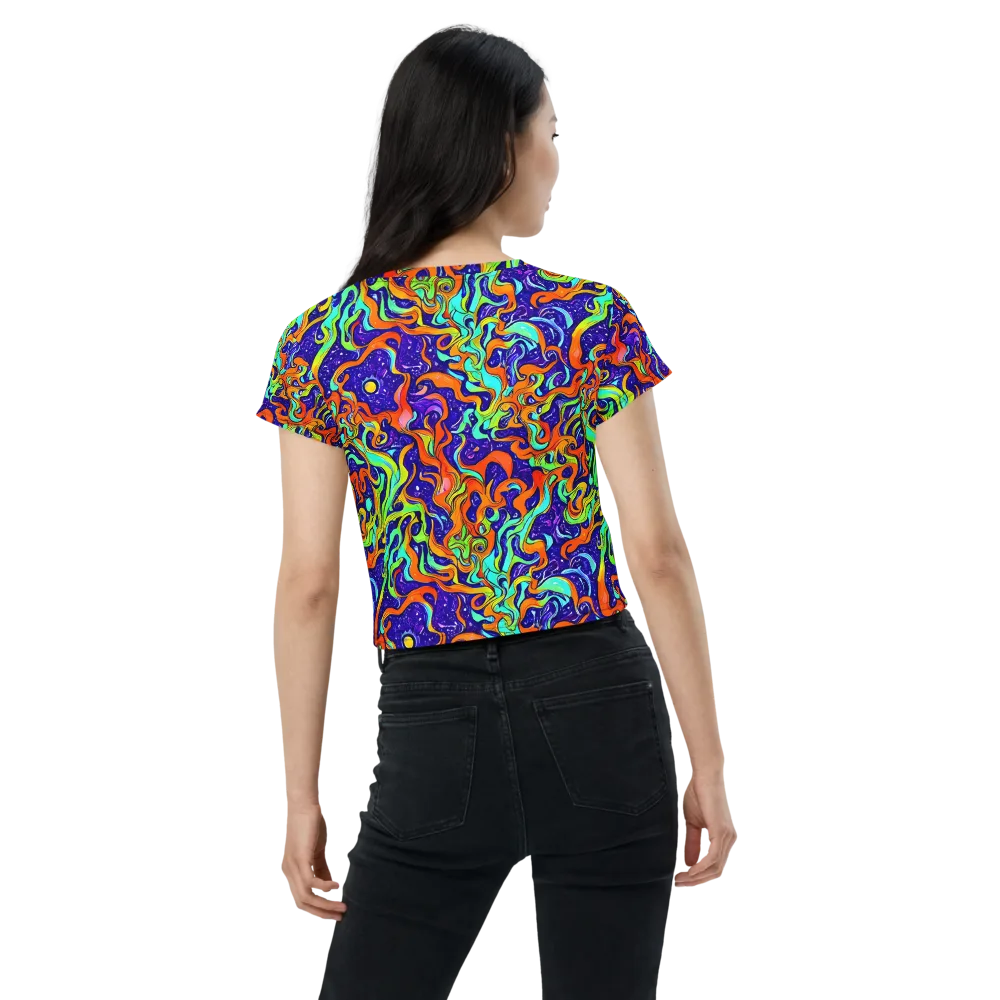 Lava Lagoon on Crop Tee — Back