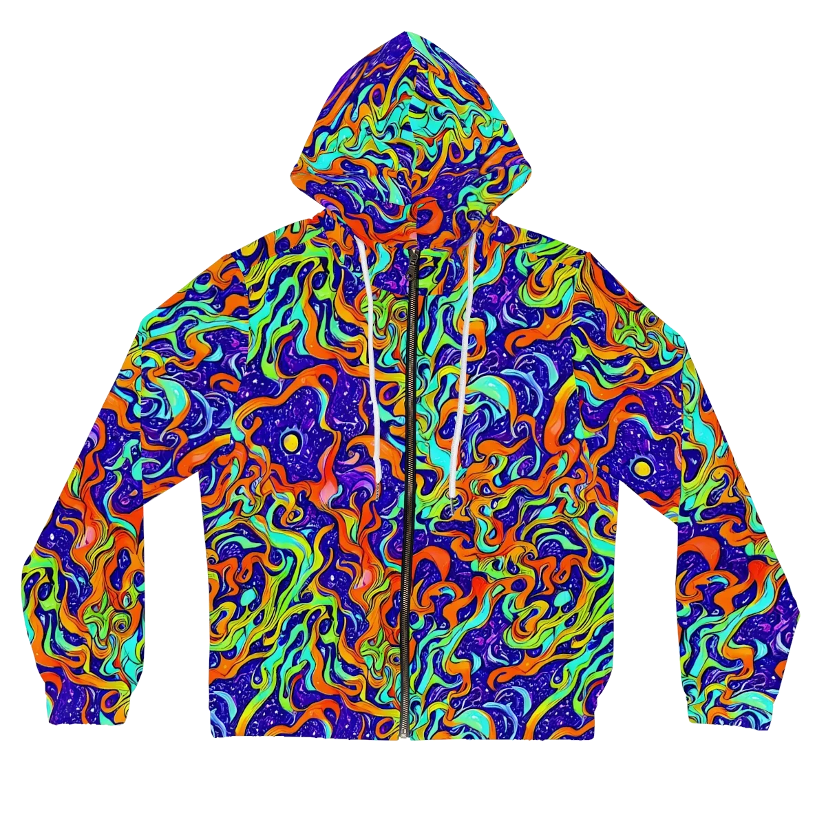 Lava Lagoon on Women's Full-Zip Hoodie — Front