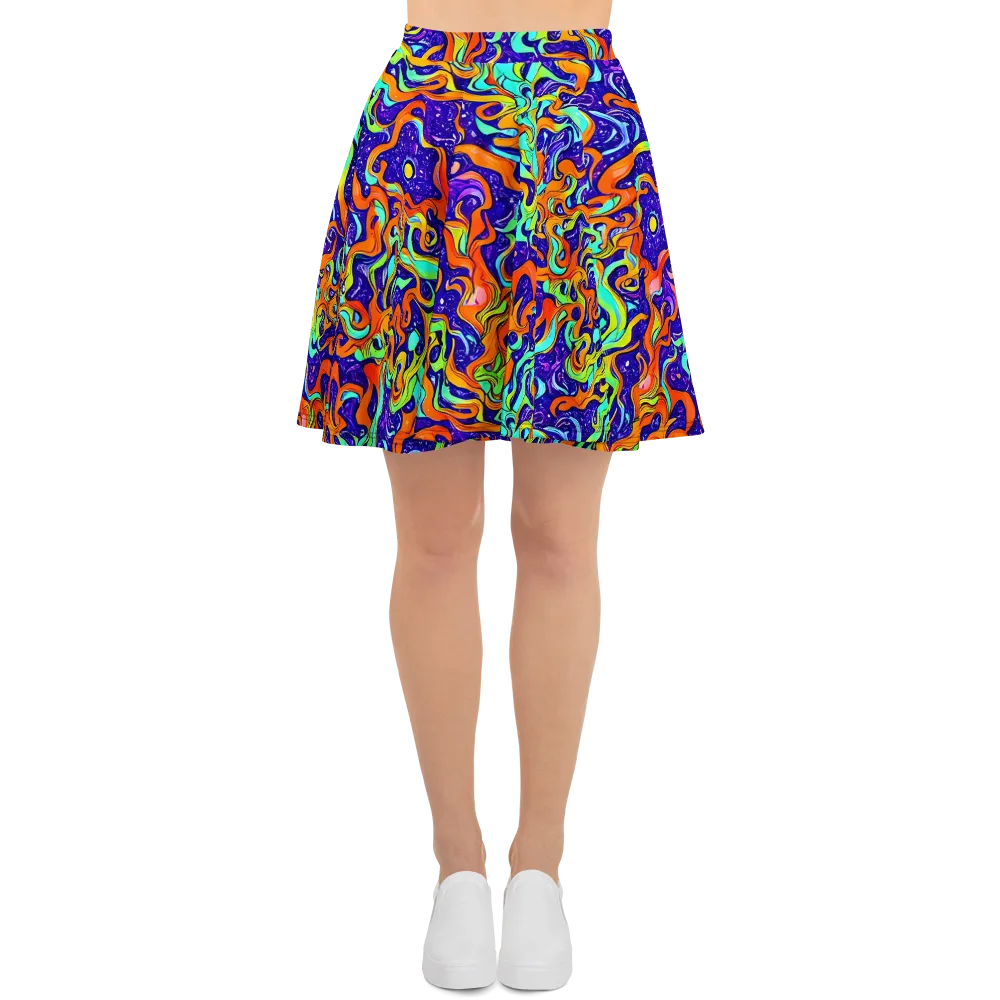 Lava Lagoon on Skater Skirt — Front