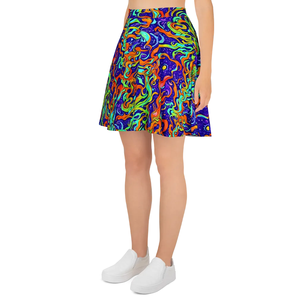 Lava Lagoon on Skater Skirt — Left