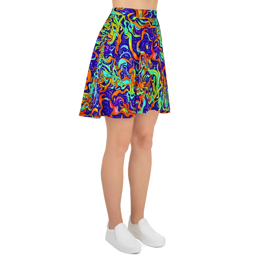 Lava Lagoon on Skater Skirt — Right