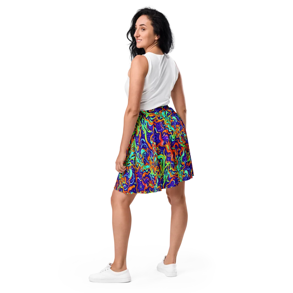 Lava Lagoon on Skater Skirt — Back