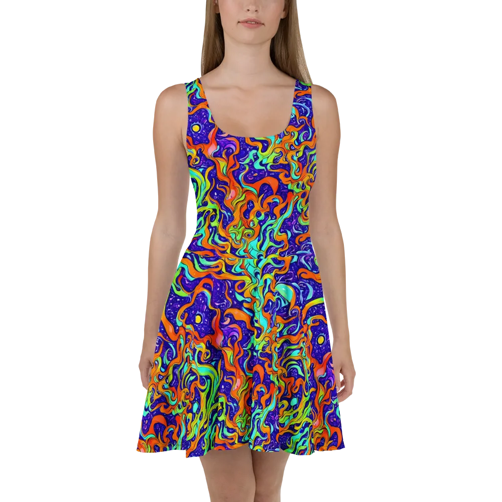 Lava Lagoon on Skater Dress — Front