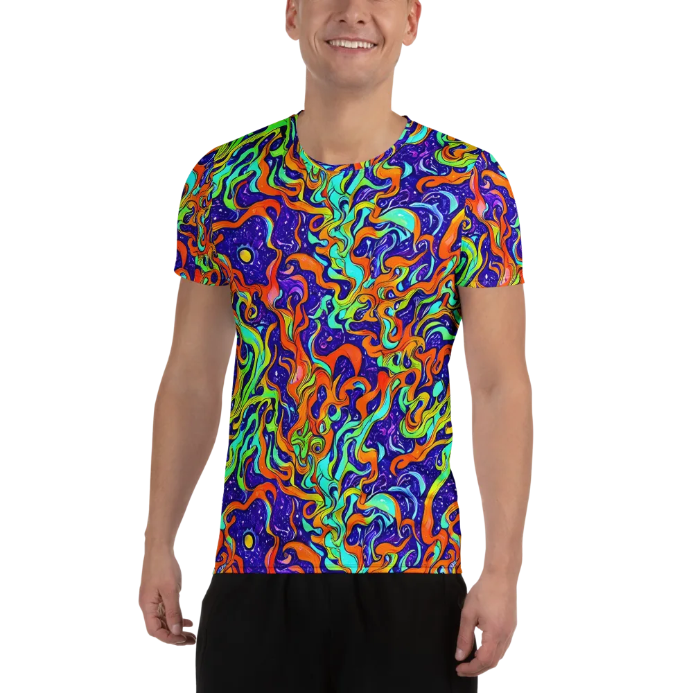 Lava Lagoon on Men's Athletic T-Shirt — Front