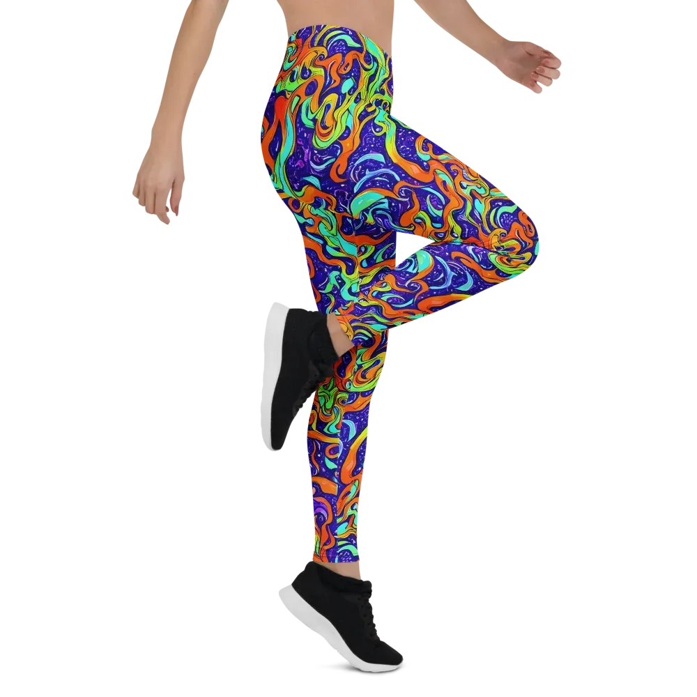 Lava Lagoon on Leggings — Right