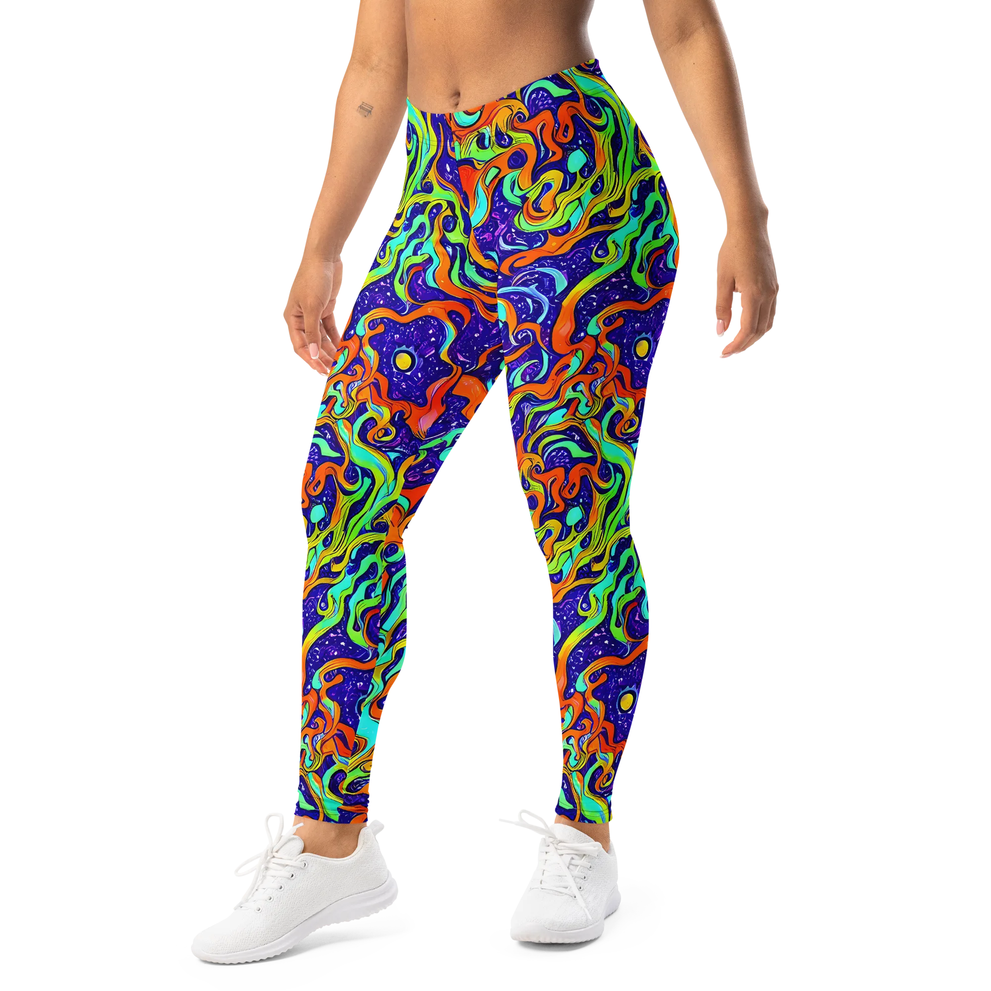 Lava Lagoon on Leggings — Left Front